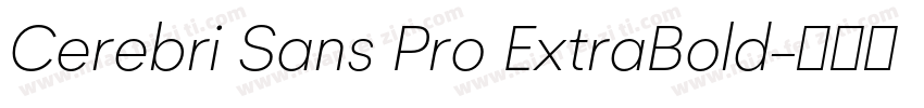Cerebri Sans Pro ExtraBold字体转换